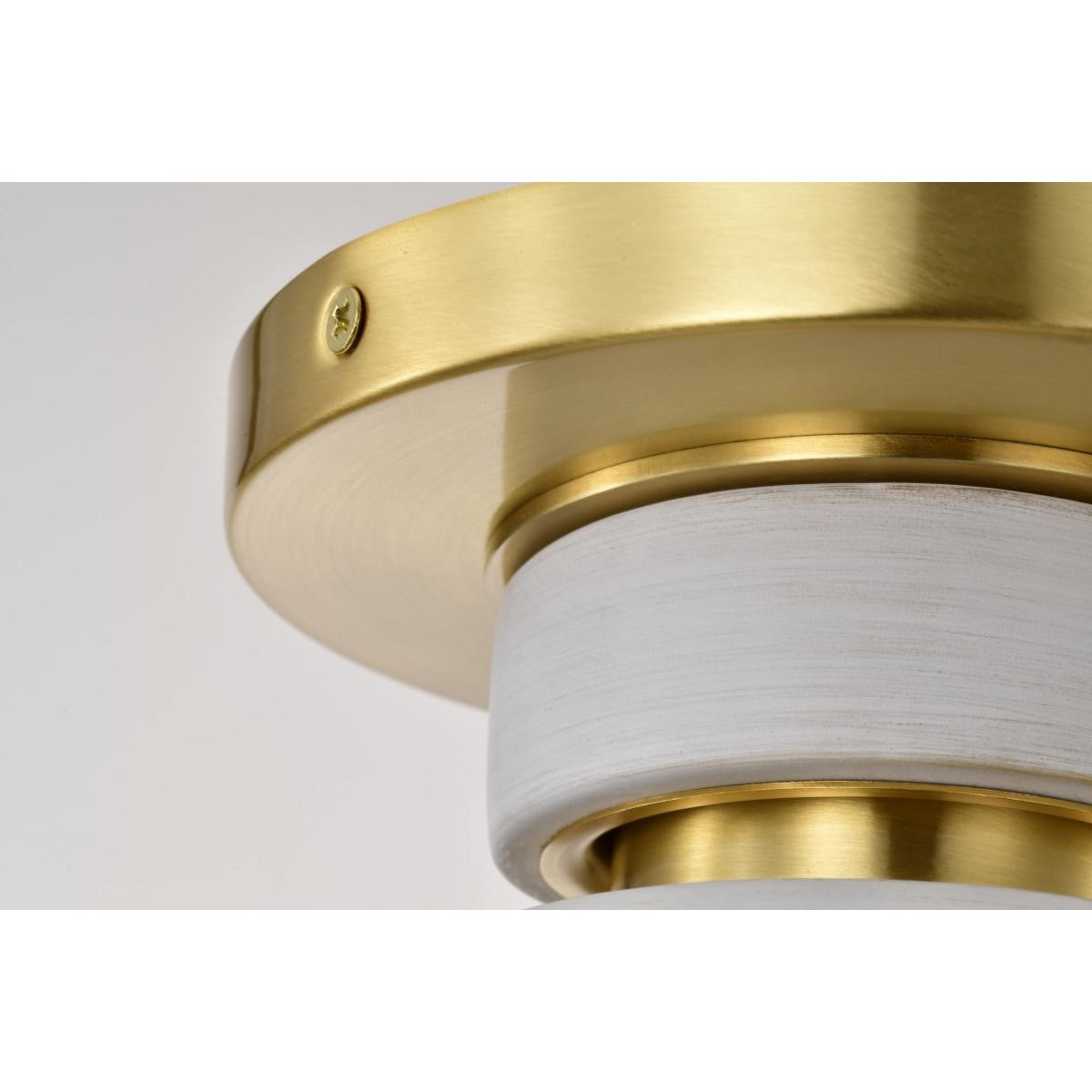 Collins 8" Flush Mount, Brushed Brass Finish - Bees Lighting