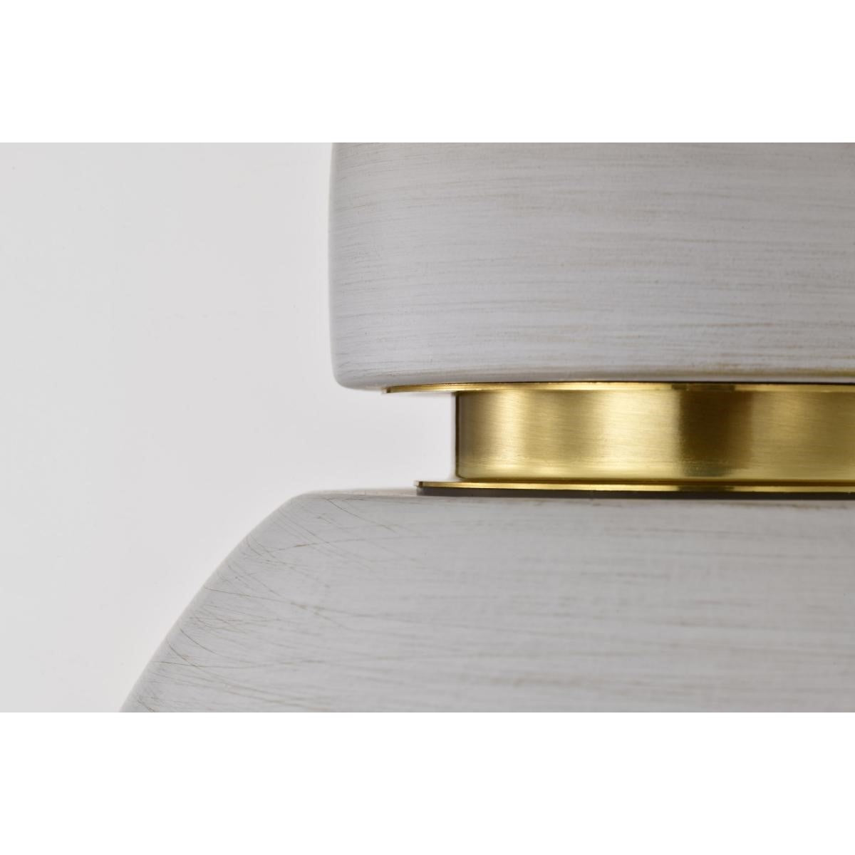 Collins 8" Flush Mount, Brushed Brass Finish - Bees Lighting