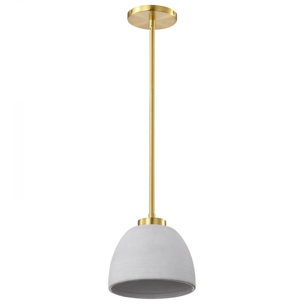Collins 8" Mini Pendant, Brushed Brass Finish - Bees Lighting