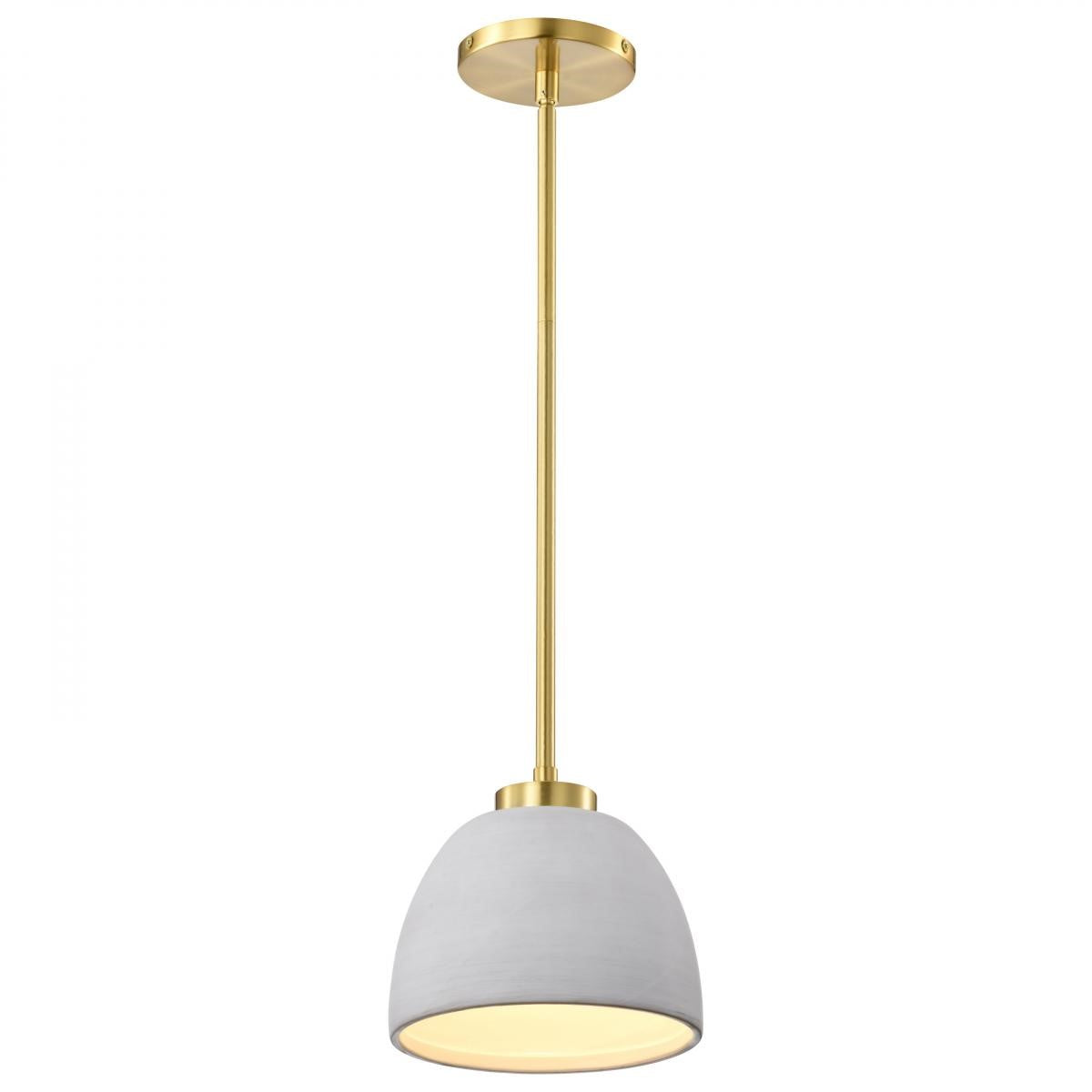 Collins 8" Mini Pendant, Brushed Brass Finish - Bees Lighting