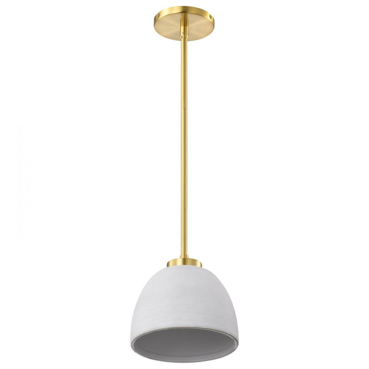 Collins 8" Pendant Light, Brushed Brass Finish - Bees Lighting