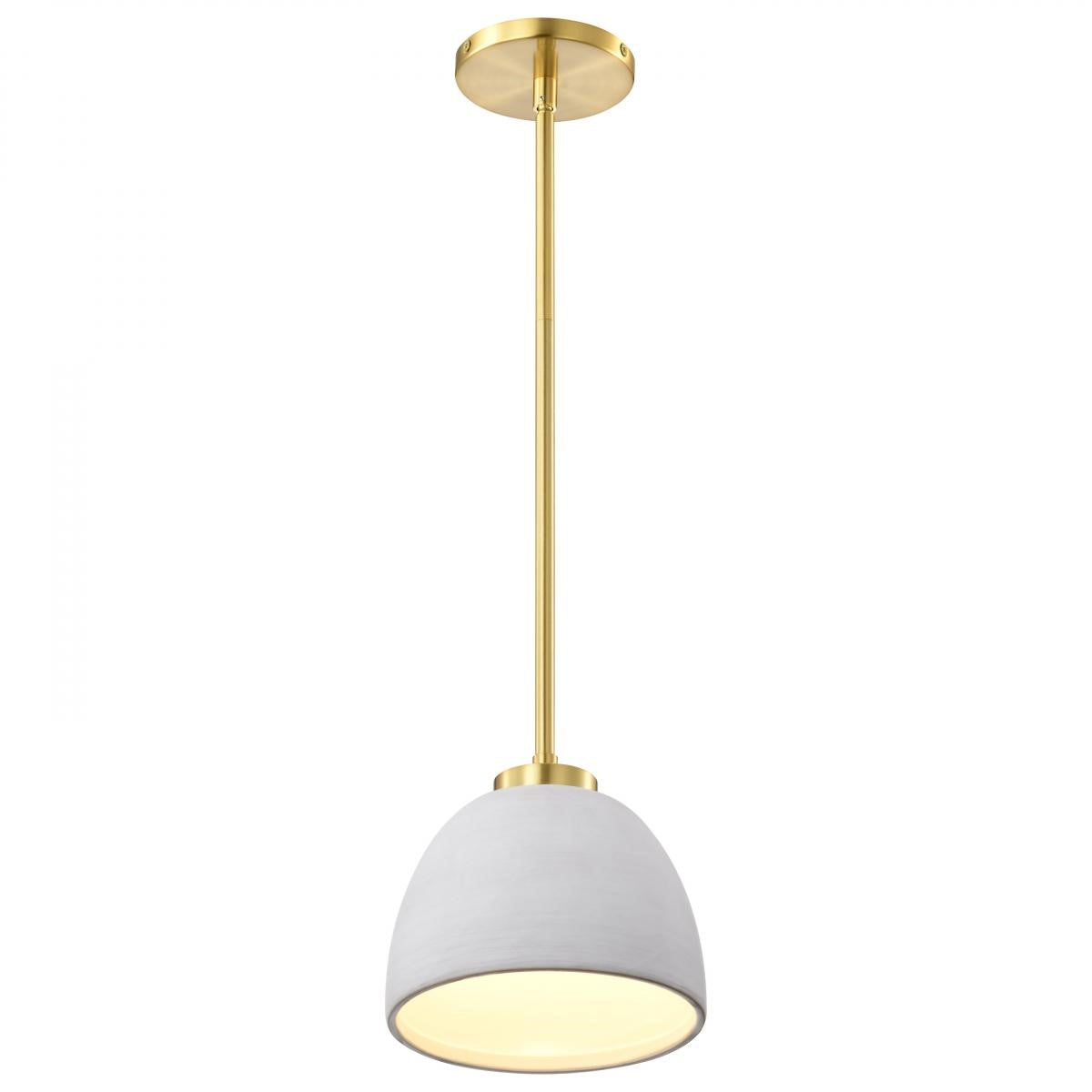 Collins 8" Pendant Light, Brushed Brass Finish - Bees Lighting