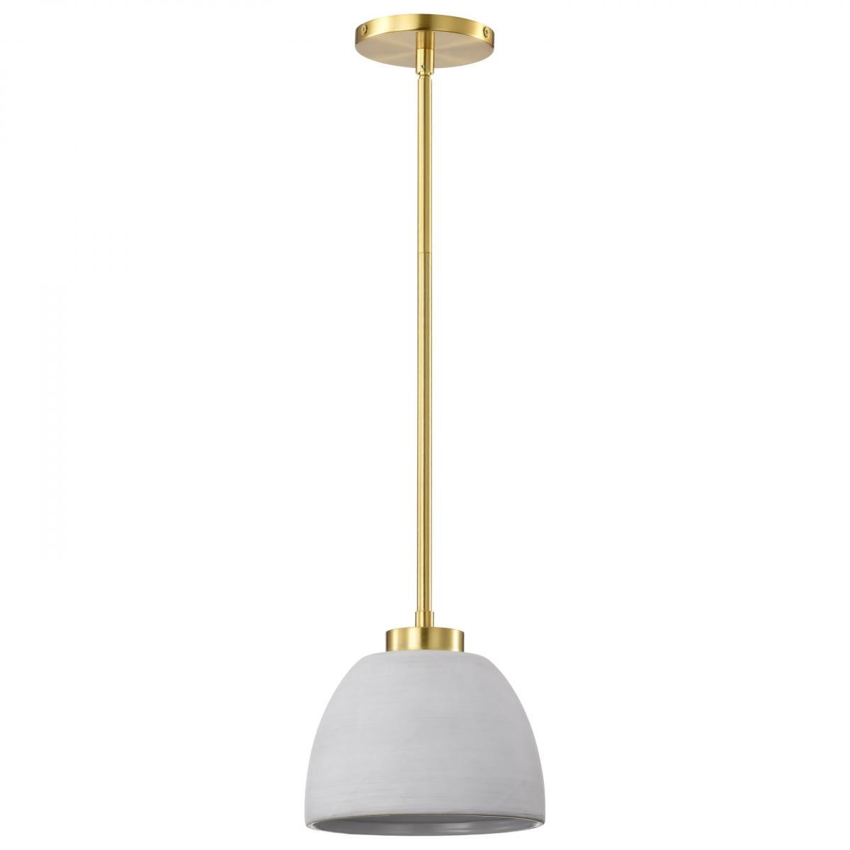 Collins 8" Pendant Light, Brushed Brass Finish - Bees Lighting