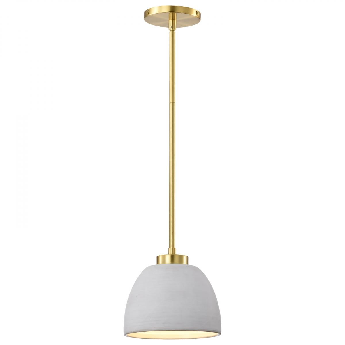 Collins 8" Pendant Light, Brushed Brass Finish - Bees Lighting