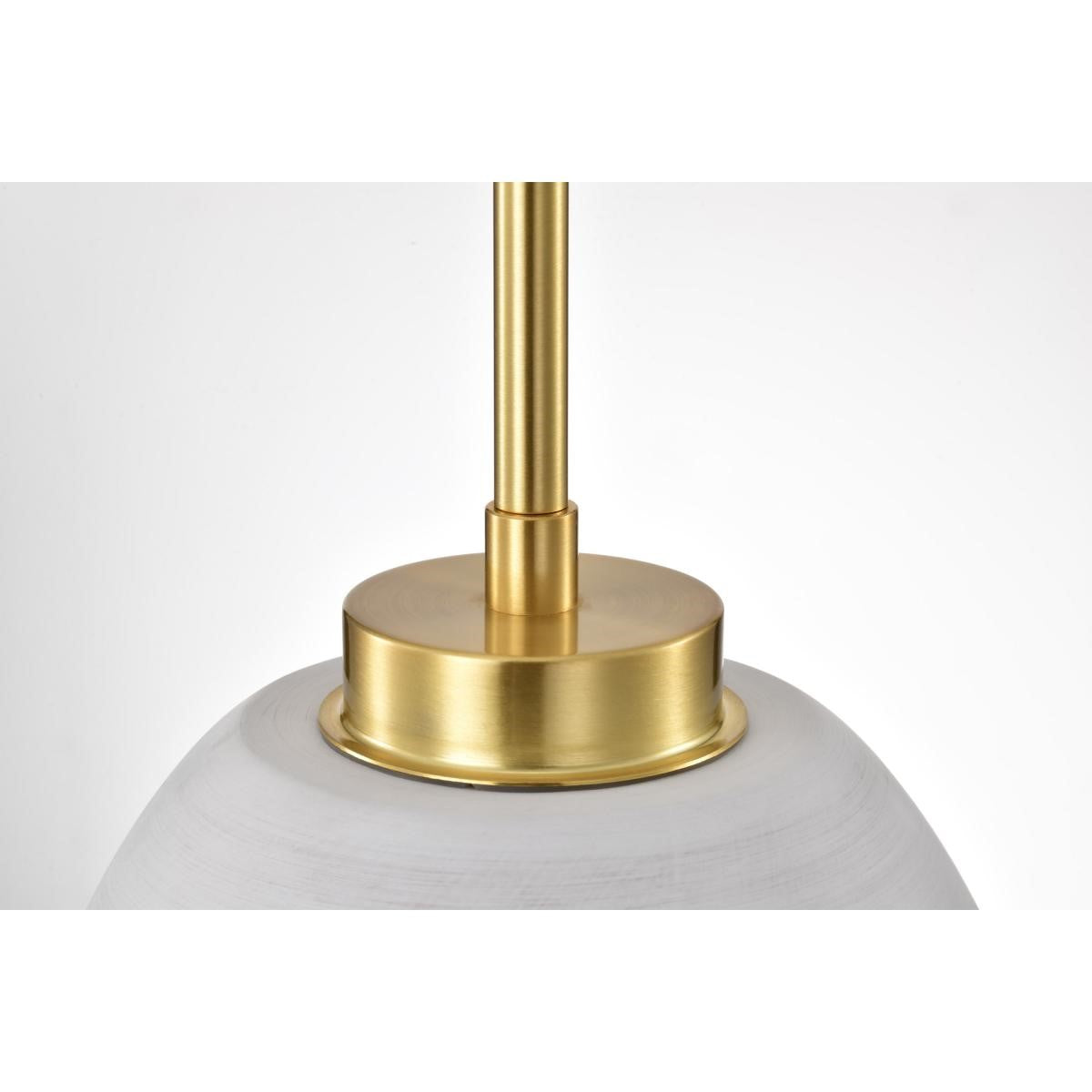 Collins 8" Pendant Light, Brushed Brass Finish - Bees Lighting