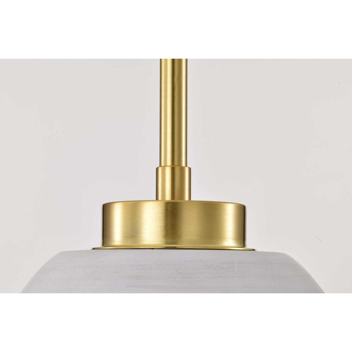 Collins 8" Pendant Light, Brushed Brass Finish - Bees Lighting