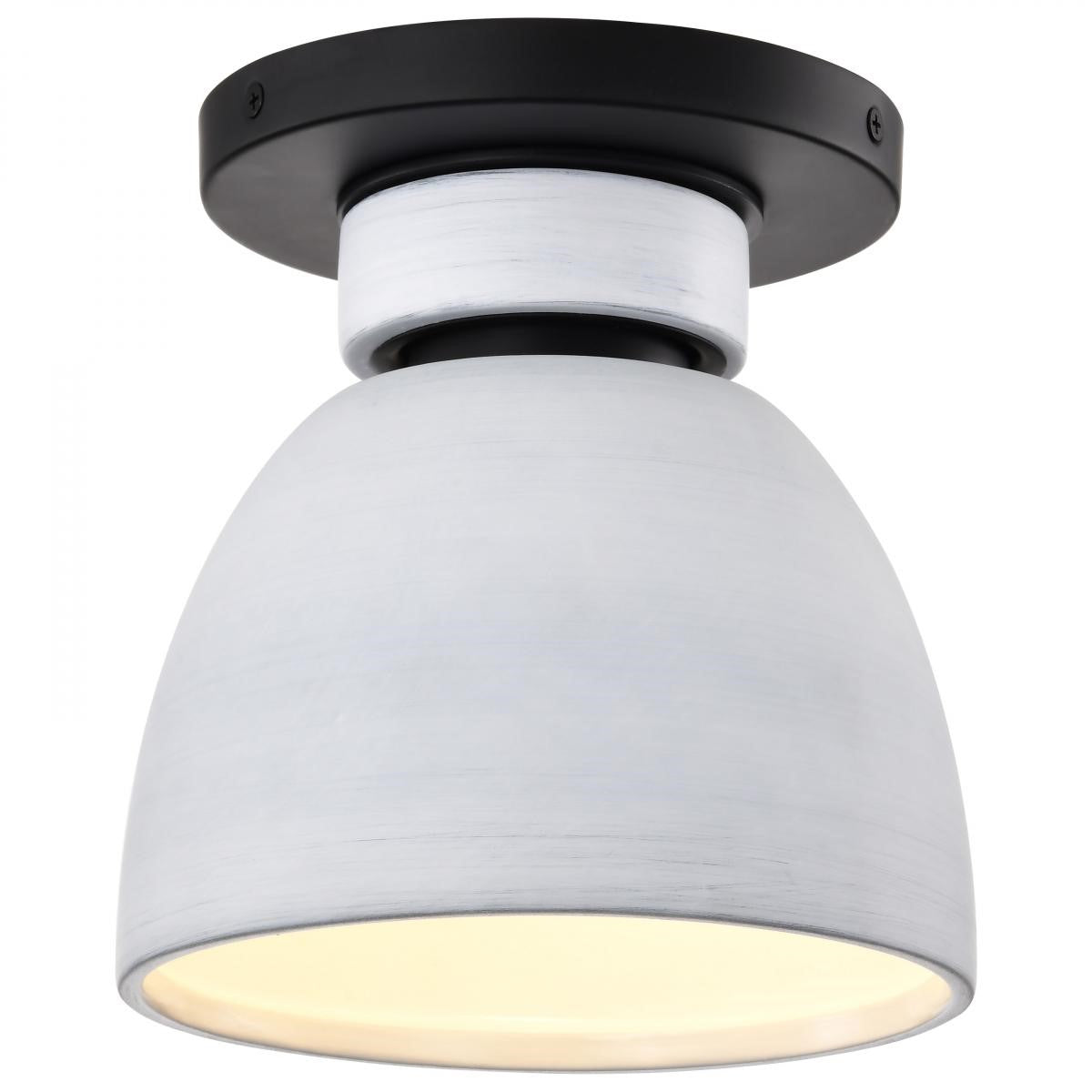 Collins 8" Flush Mount, Matte Black Finish - Bees Lighting
