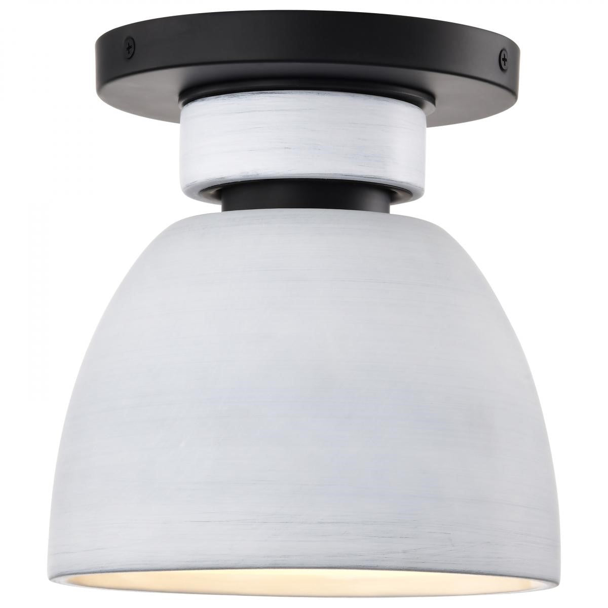 Collins 8" Flush Mount, Matte Black Finish - Bees Lighting