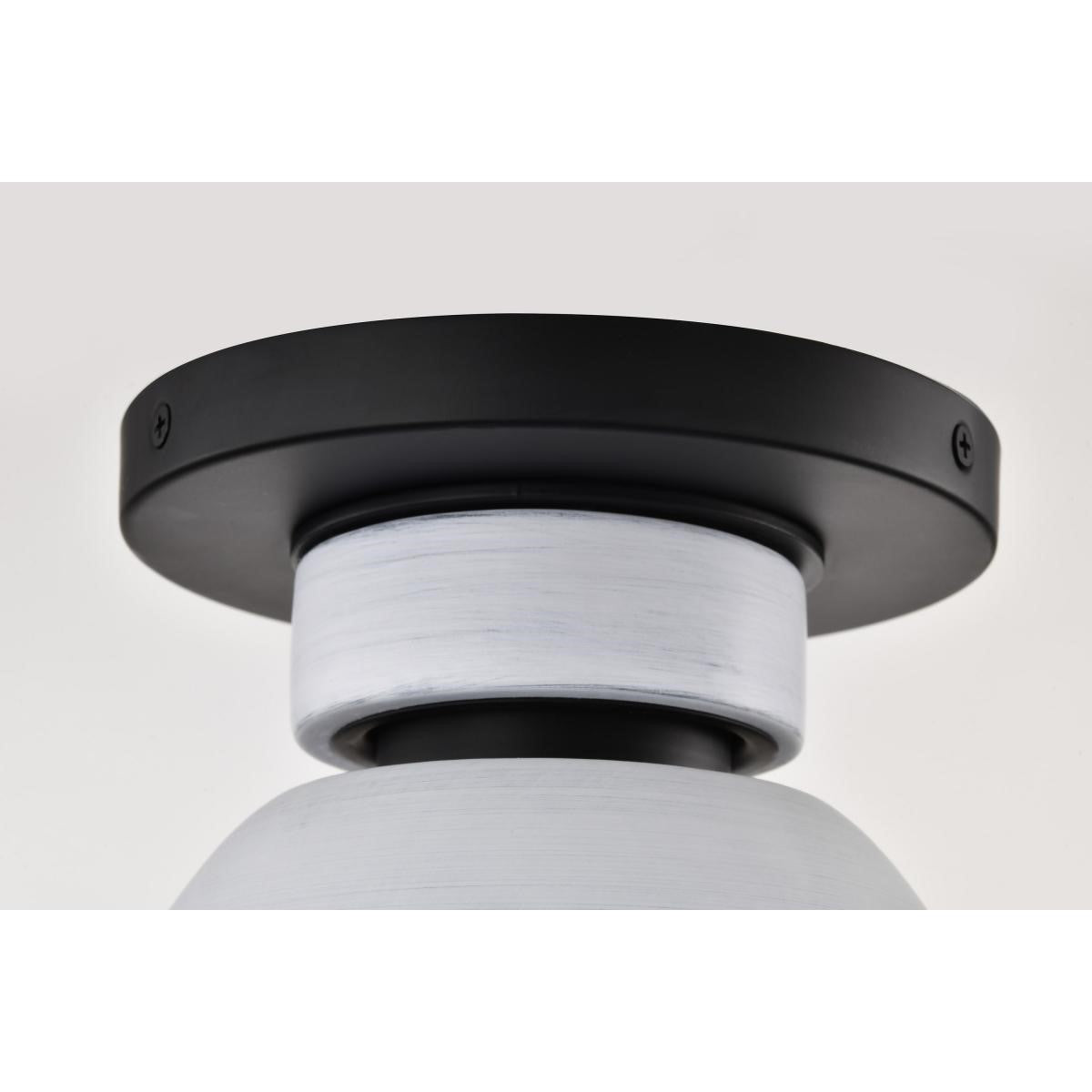 Collins 8" Flush Mount, Matte Black Finish - Bees Lighting