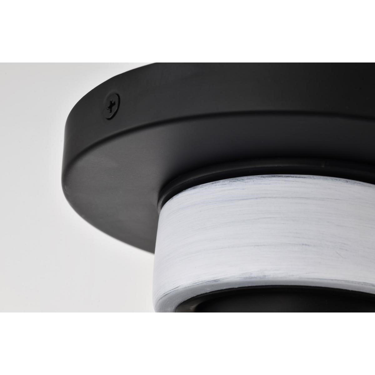 Collins 8" Flush Mount, Matte Black Finish - Bees Lighting