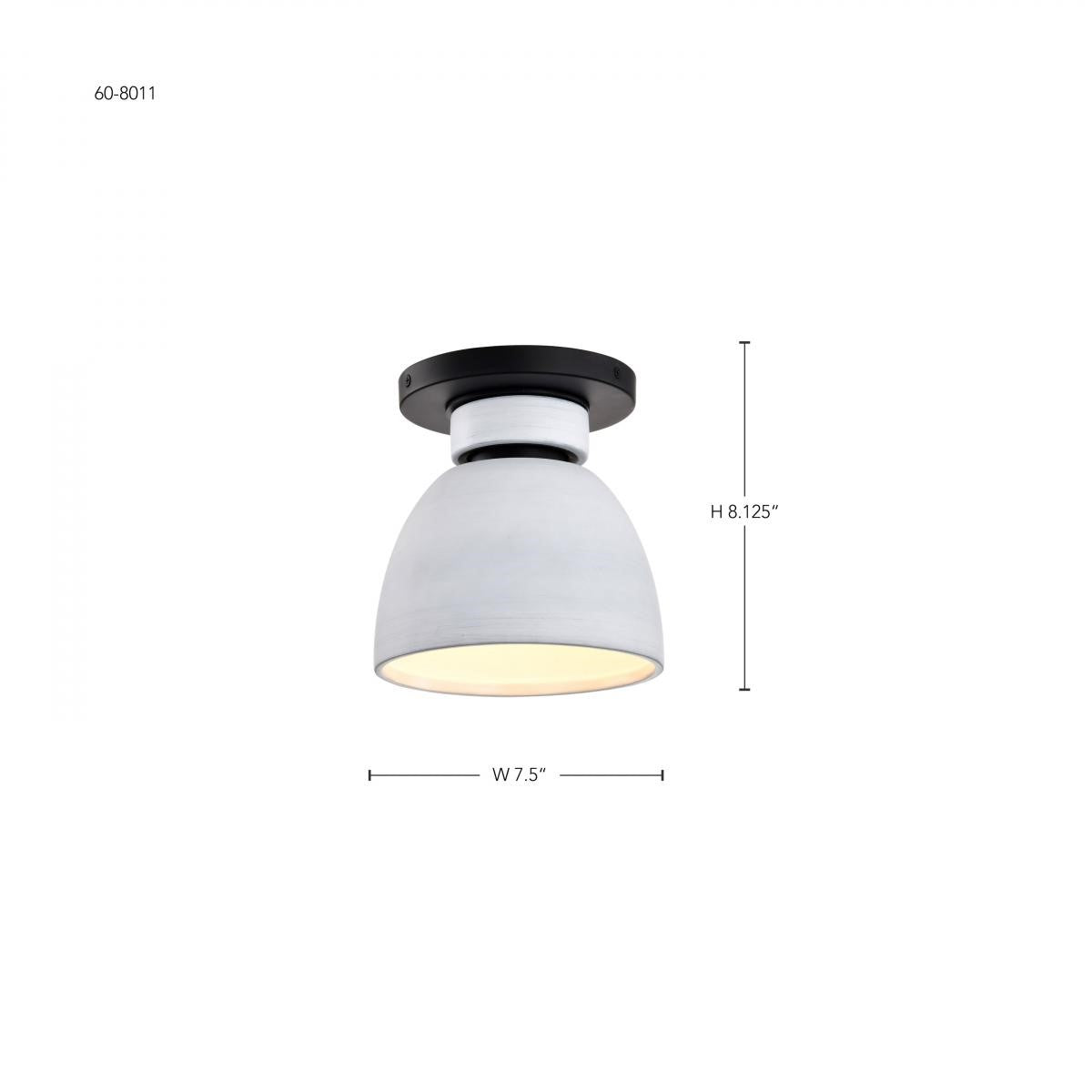 Collins 8" Flush Mount, Matte Black Finish - Bees Lighting