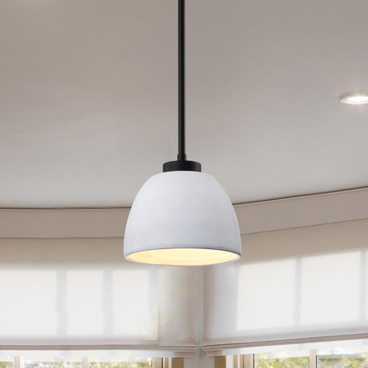Collins 8" Pendant Light, Matte Black Finish - Bees Lighting