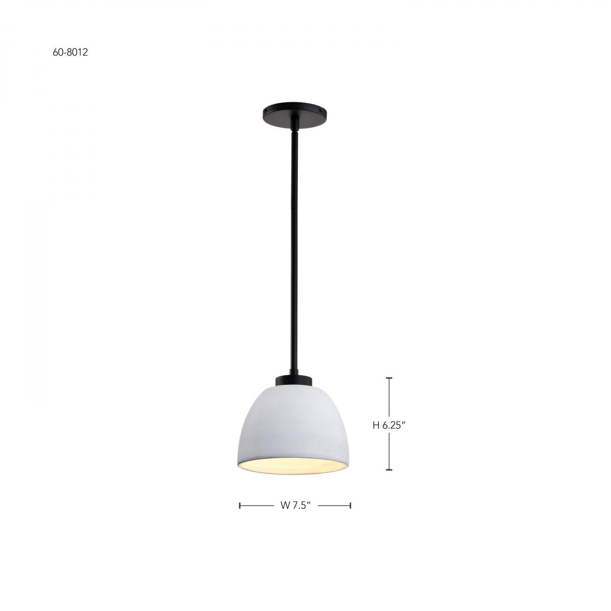Collins 8" Pendant Light, Matte Black Finish - Bees Lighting