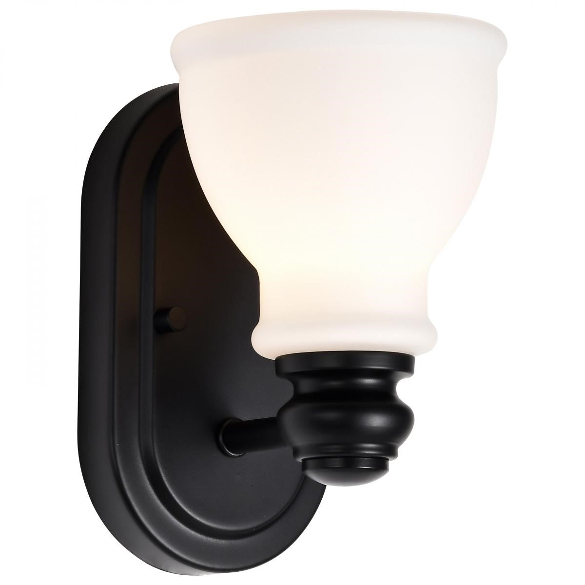 Russel 8" Bathroom Vanity Light, Matte Black Finish - Bees Lighting