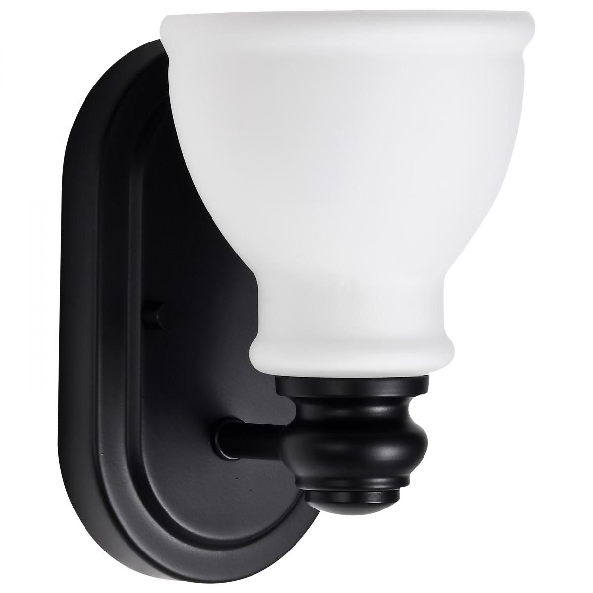 Russel 8" Bathroom Vanity Light, Matte Black Finish - Bees Lighting