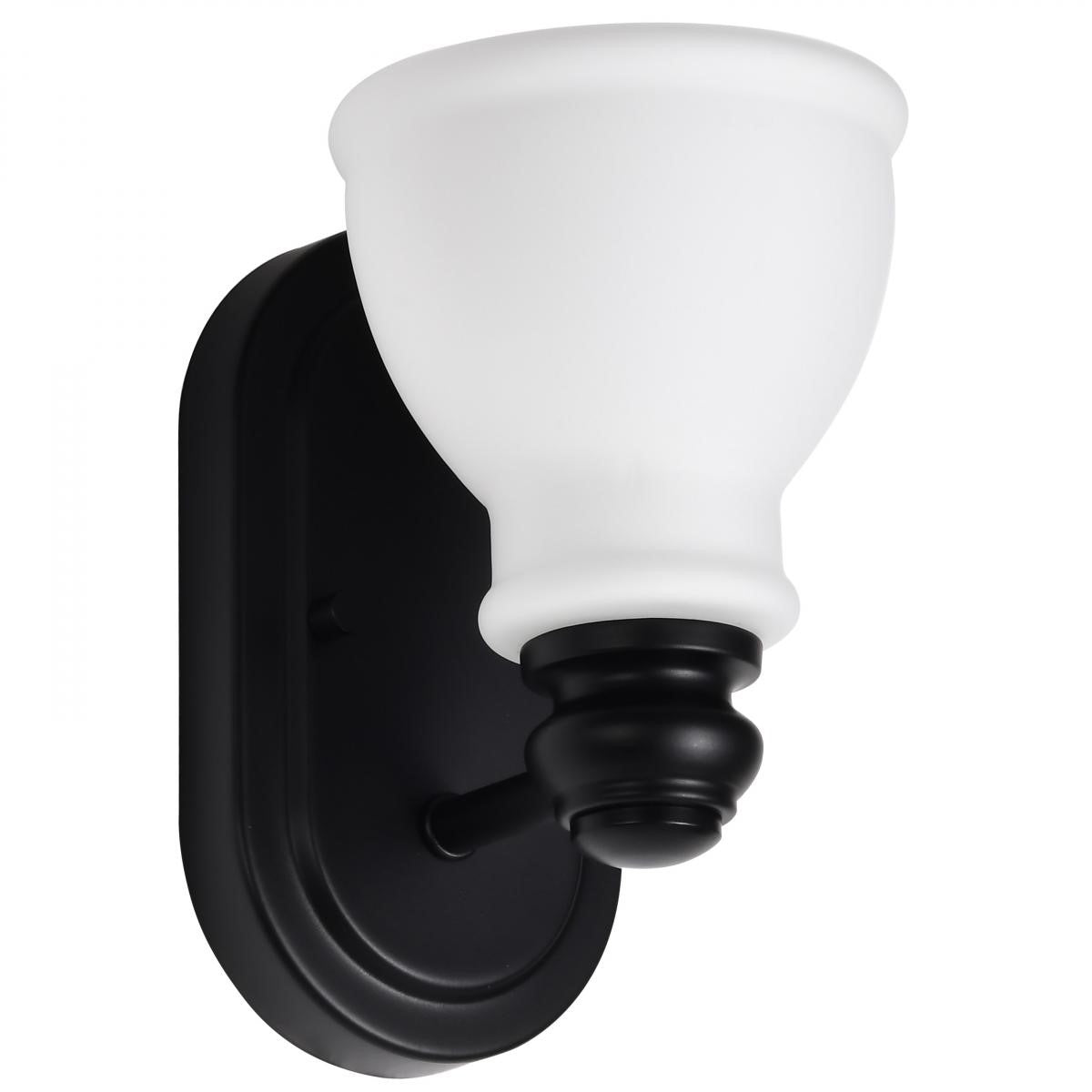 Russel 8" Bathroom Vanity Light, Matte Black Finish - Bees Lighting
