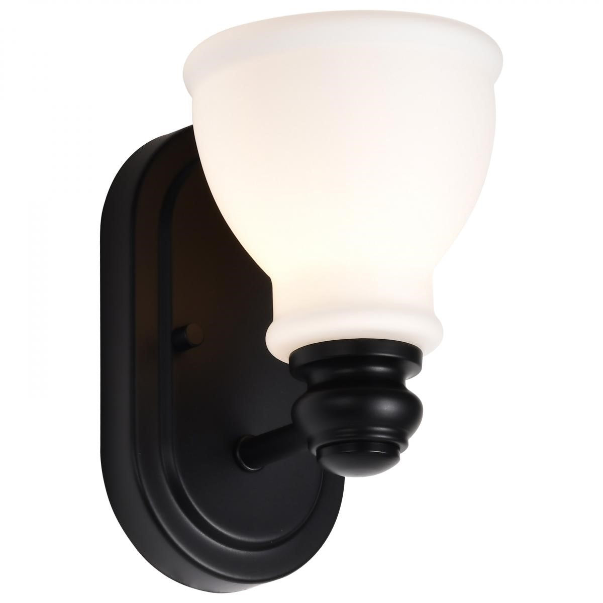 Russel 8" Bathroom Vanity Light, Matte Black Finish - Bees Lighting