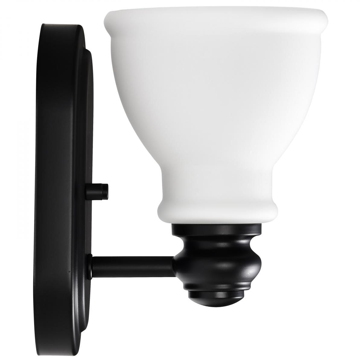 Russel 8" Bathroom Vanity Light, Matte Black Finish - Bees Lighting
