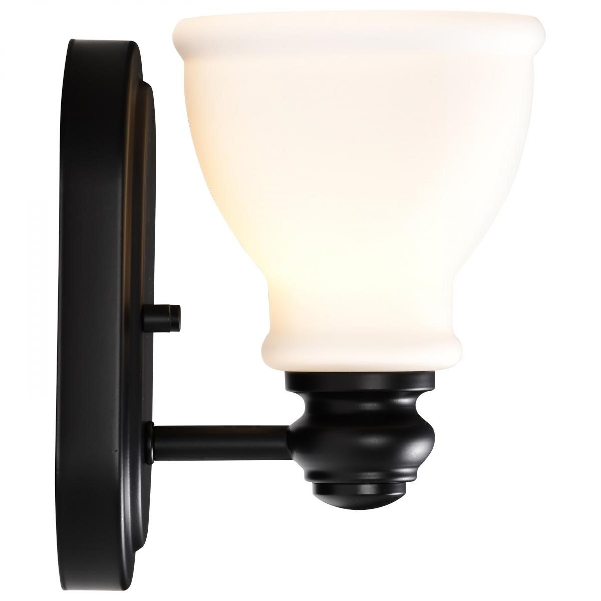 Russel 8" Bathroom Vanity Light, Matte Black Finish - Bees Lighting