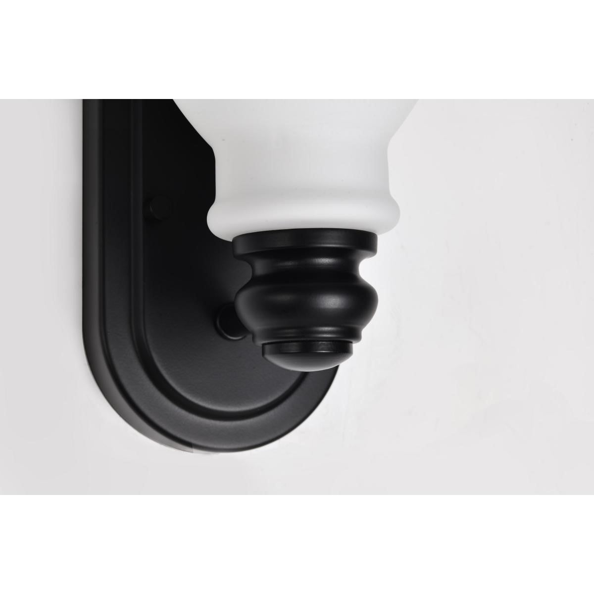 Russel 8" Bathroom Vanity Light, Matte Black Finish - Bees Lighting