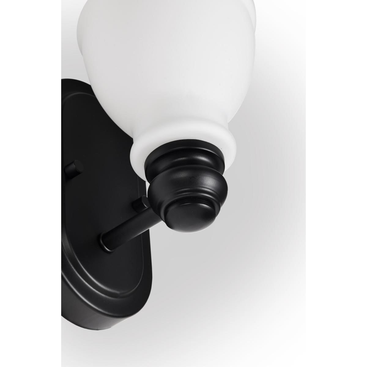 Russel 8" Bathroom Vanity Light, Matte Black Finish - Bees Lighting