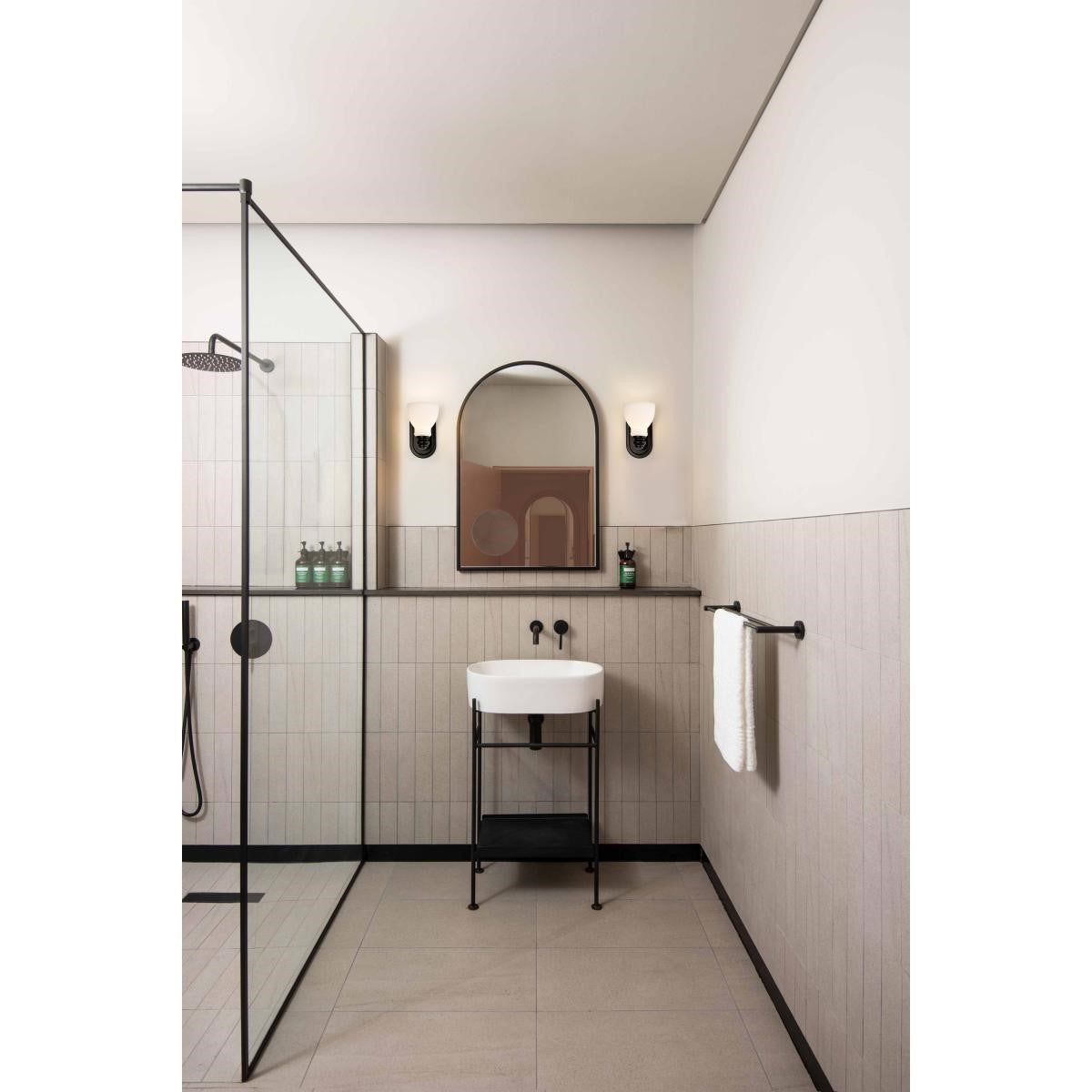 Russel 8" Bathroom Vanity Light, Matte Black Finish - Bees Lighting