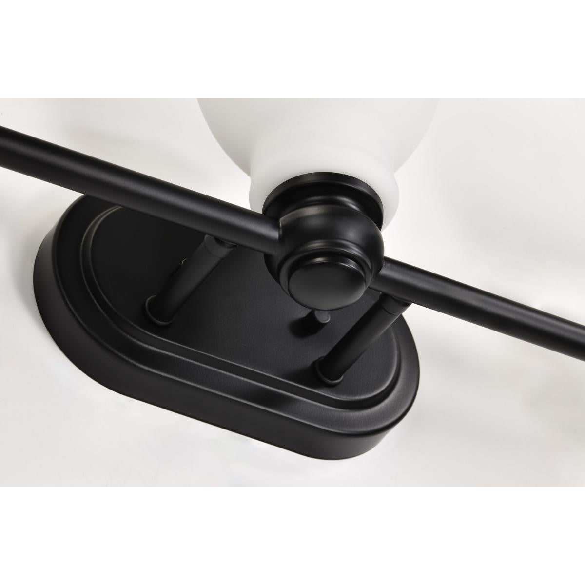 Russel 24" 3 Lights Bathroom Vanity Light, Matte Black Finish - Bees Lighting