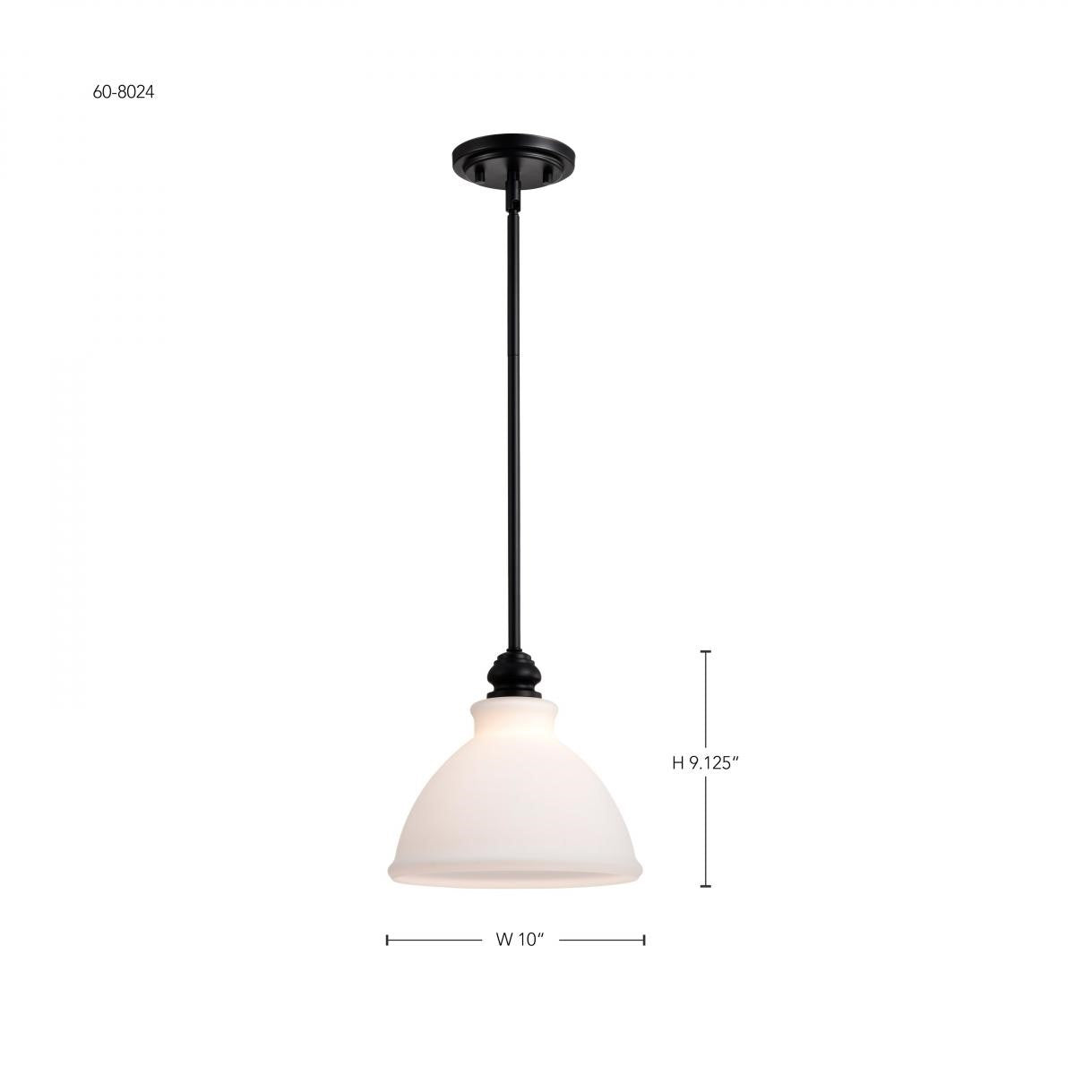 Russel 10" Pendant Light, Matte Black Finish - Bees Lighting