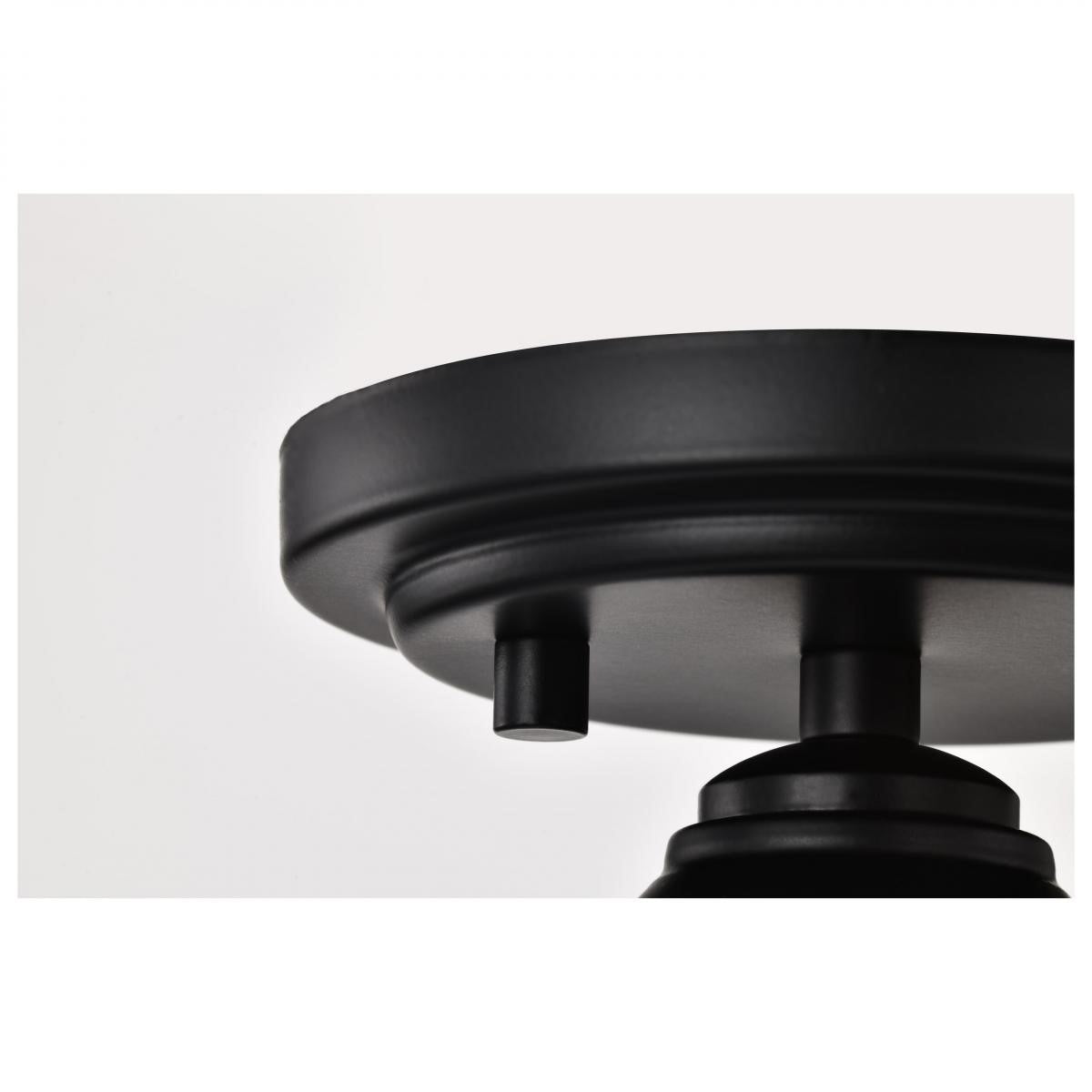 Russel 10" Semi-flush Mount Light, Matte Black Finish - Bees Lighting