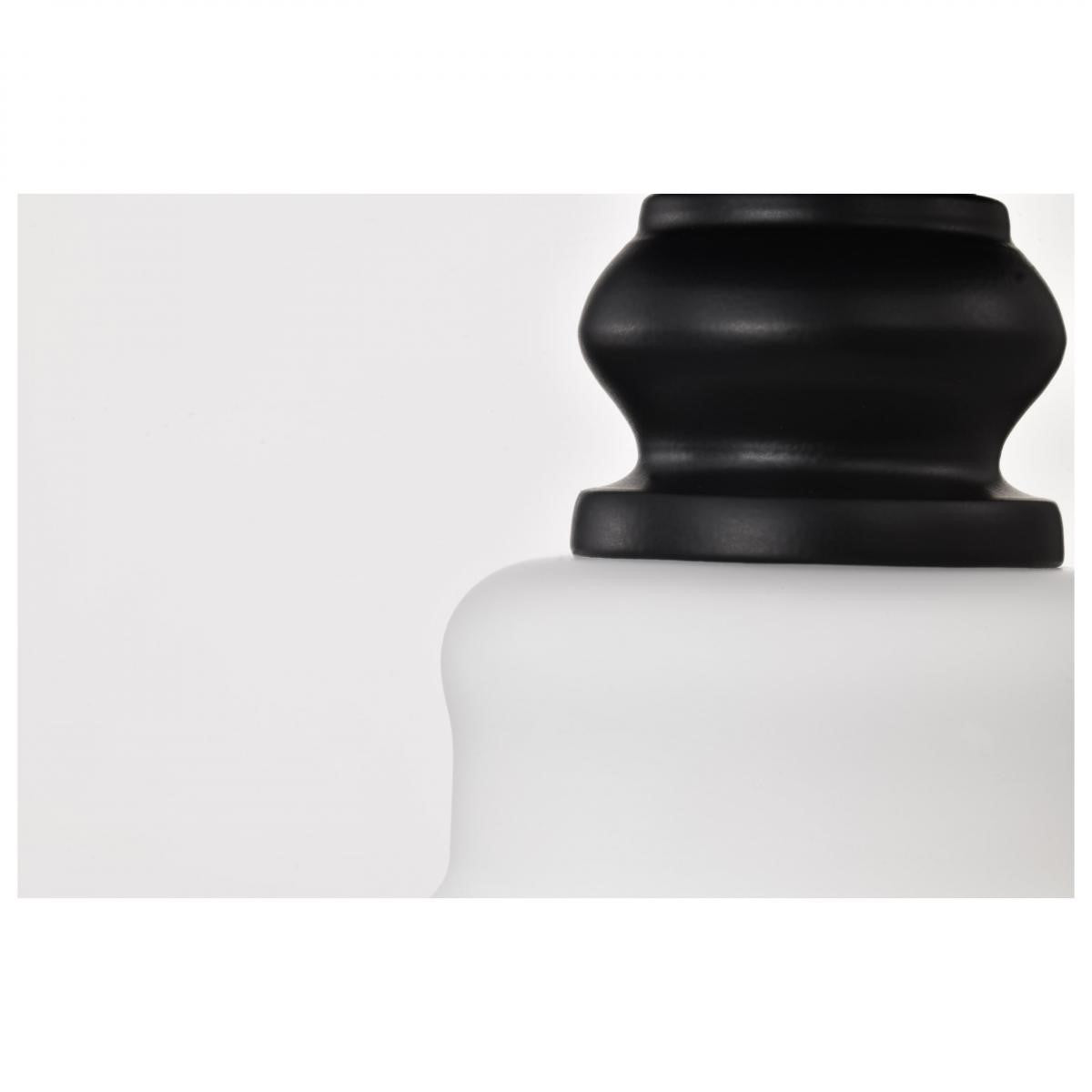 Russel 10" Semi-flush Mount Light, Matte Black Finish - Bees Lighting