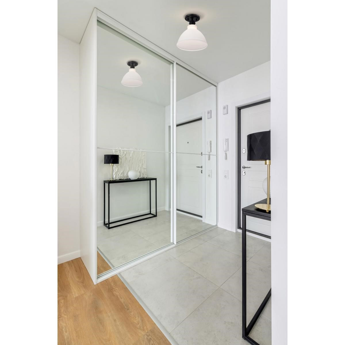 Russel 10" Semi-flush Mount Light, Matte Black Finish - Bees Lighting