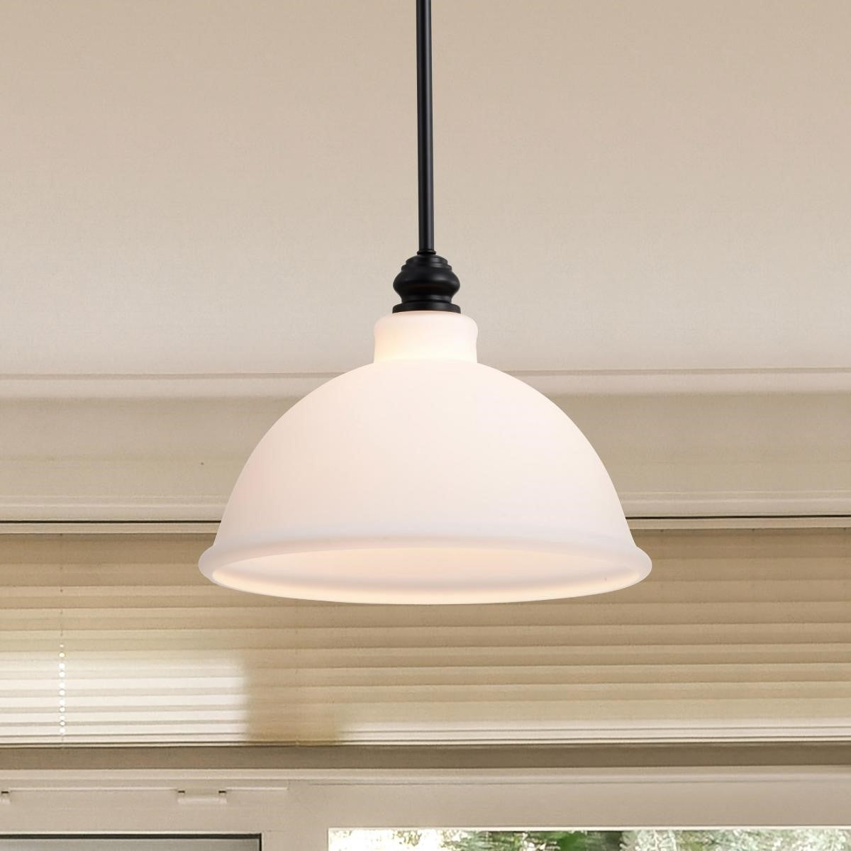 Russel 14" Pendant Light, Matte Black Finish - Bees Lighting