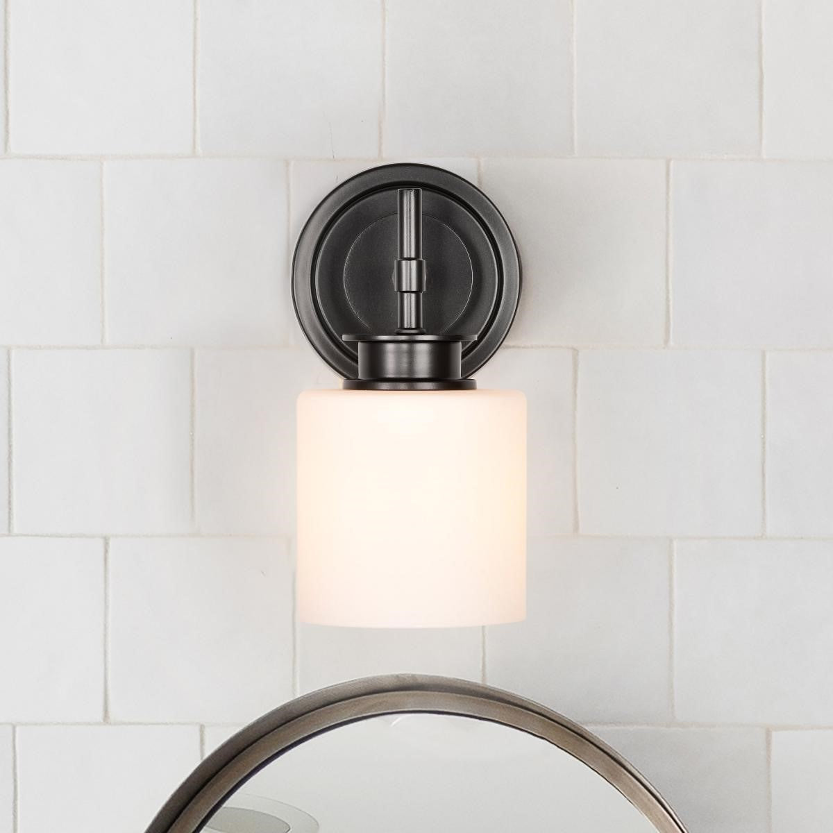 Warren 9" Bathroom Vanity Light, Gun Metal Finish - Bees Lighting