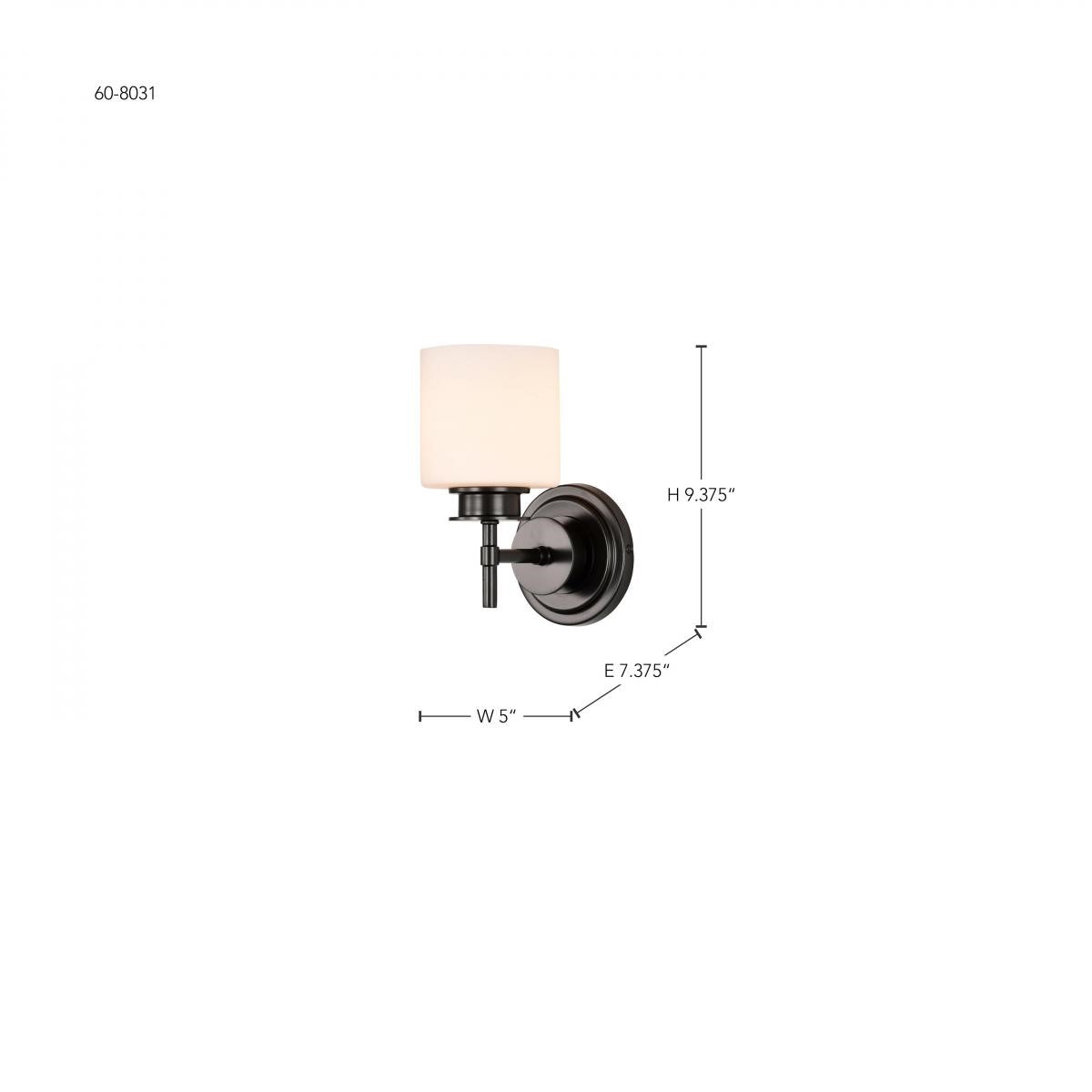 Warren 9" Bathroom Vanity Light, Gun Metal Finish - Bees Lighting
