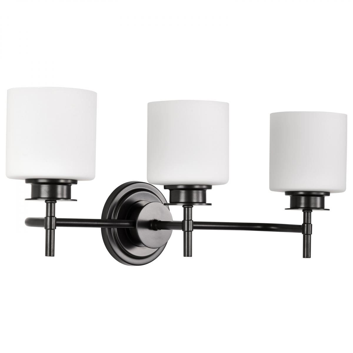 Warren 24" 3 Lights Bathroom Vanity Light, Gun Metal Finish - Bees Lighting