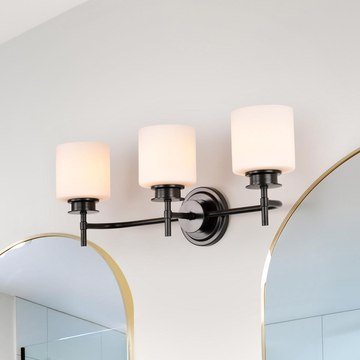 Warren 24" 3 Lights Bathroom Vanity Light, Gun Metal Finish - Bees Lighting