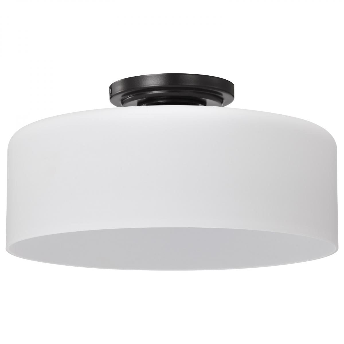 Warren 15" Semi-flush Mount, Gun Metal Finish - Bees Lighting