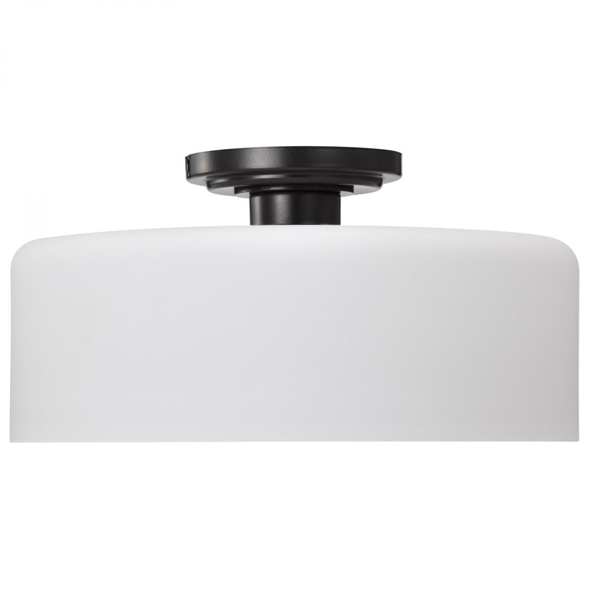 Warren 15" Semi-flush Mount, Gun Metal Finish - Bees Lighting