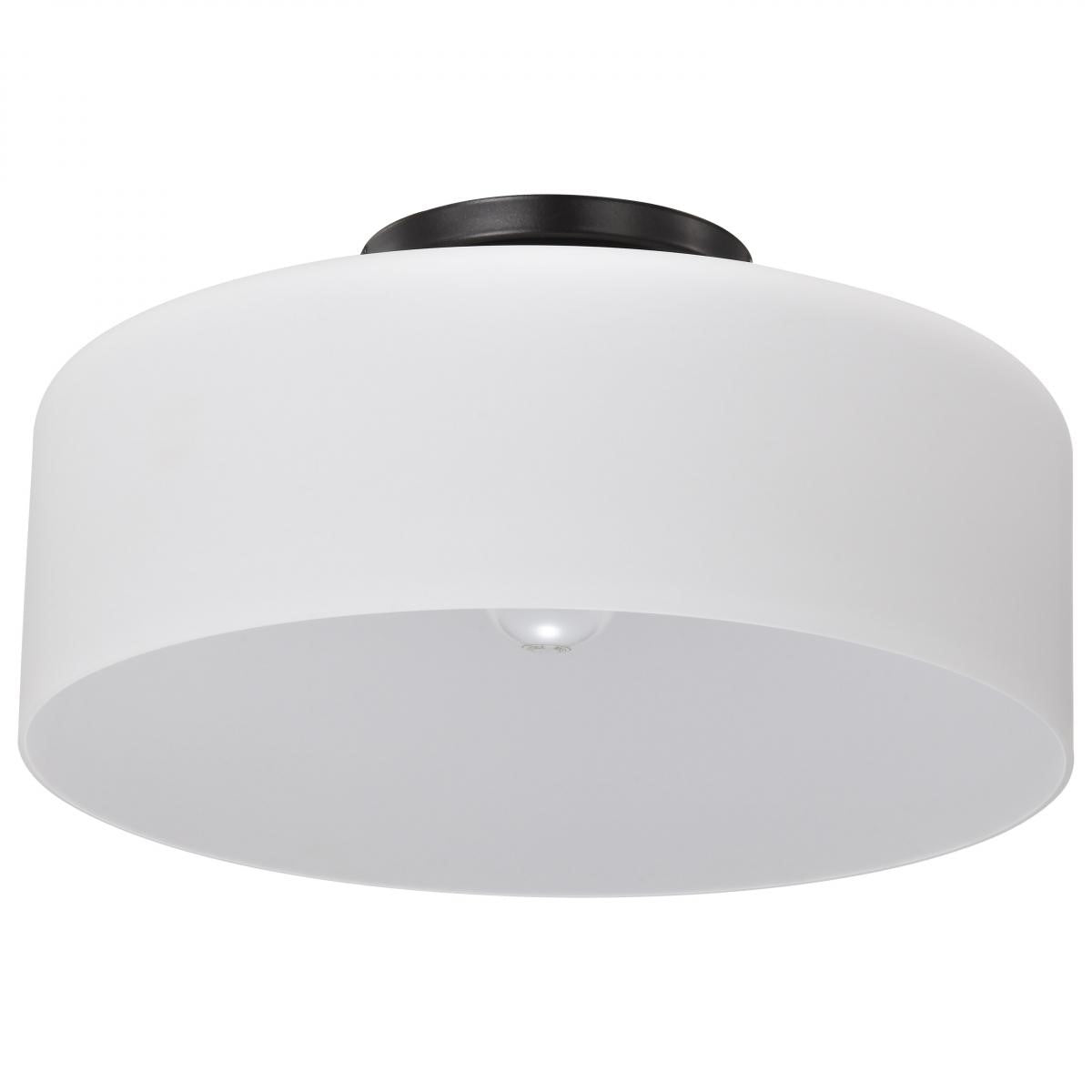 Warren 15" Semi-flush Mount, Gun Metal Finish - Bees Lighting