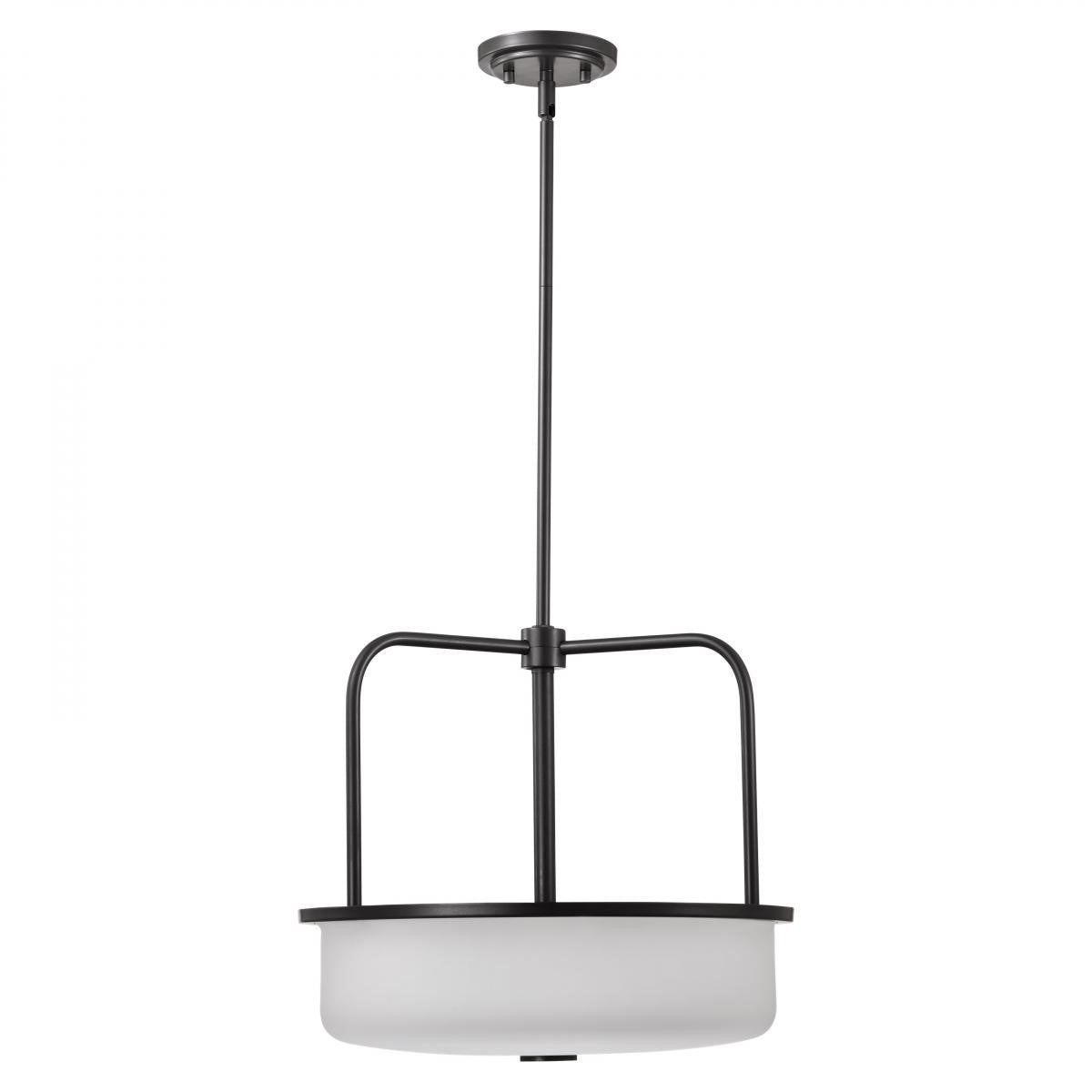 Warren 17" 3 Lights Pendant Light, Gun Metal Finish - Bees Lighting