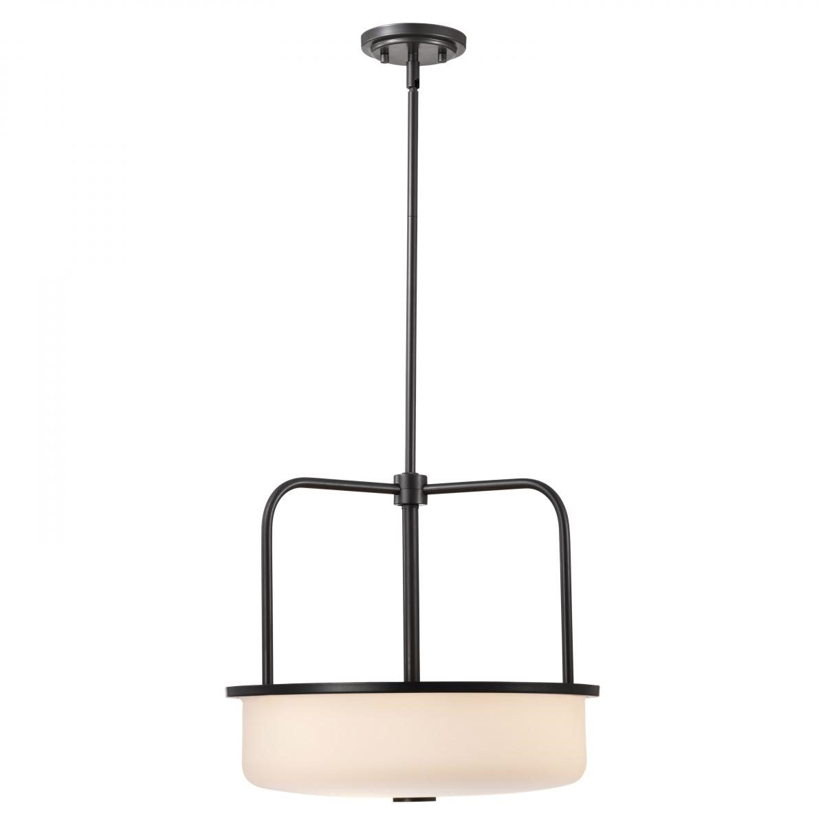 Warren 17" 3 Lights Pendant Light, Gun Metal Finish - Bees Lighting