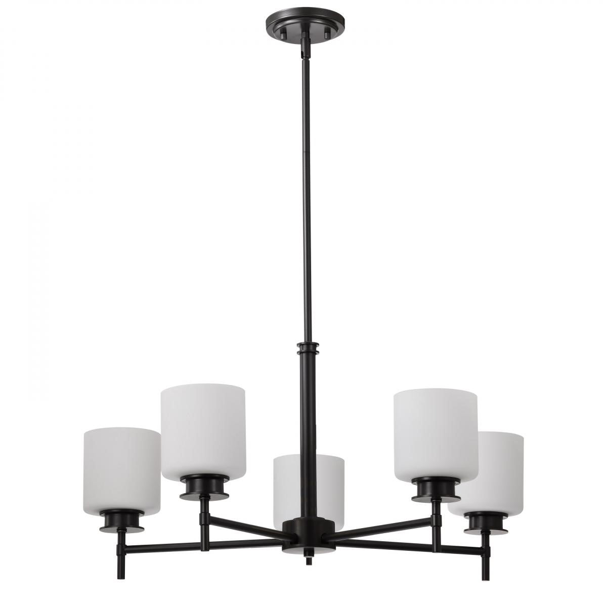 Warren 28" 5 Lights Chandelier, Gun Metal Finish - Bees Lighting