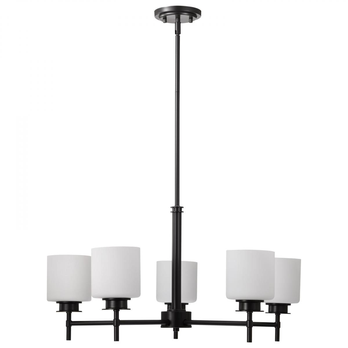 Warren 28" 5 Lights Chandelier, Gun Metal Finish - Bees Lighting