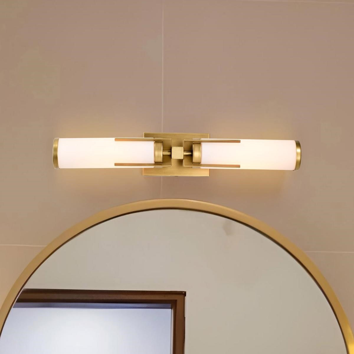 Roselle 24" Bathroom Vanity Light, Natural Brass Finish - Bees Lighting