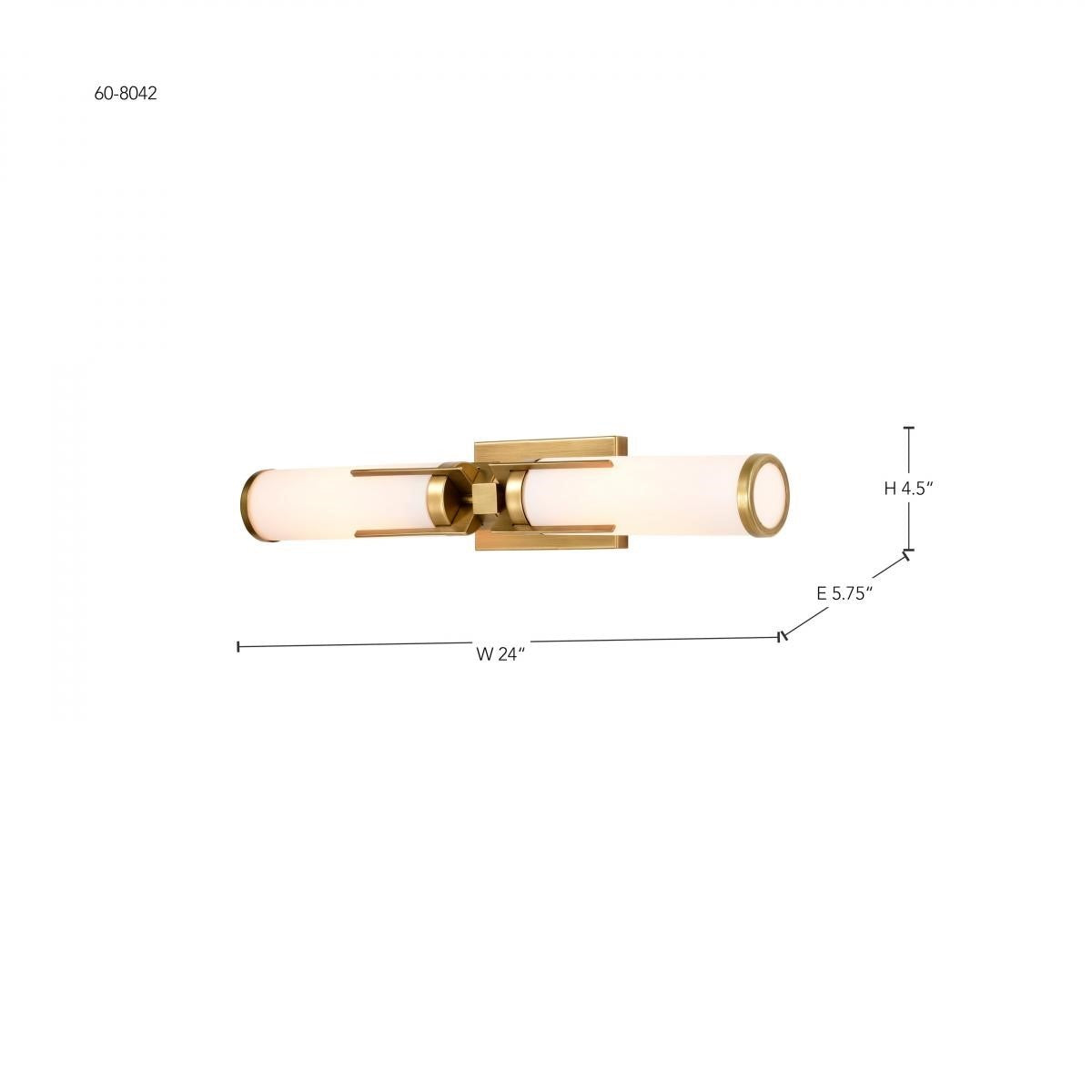 Roselle 24" Bathroom Vanity Light, Natural Brass Finish - Bees Lighting