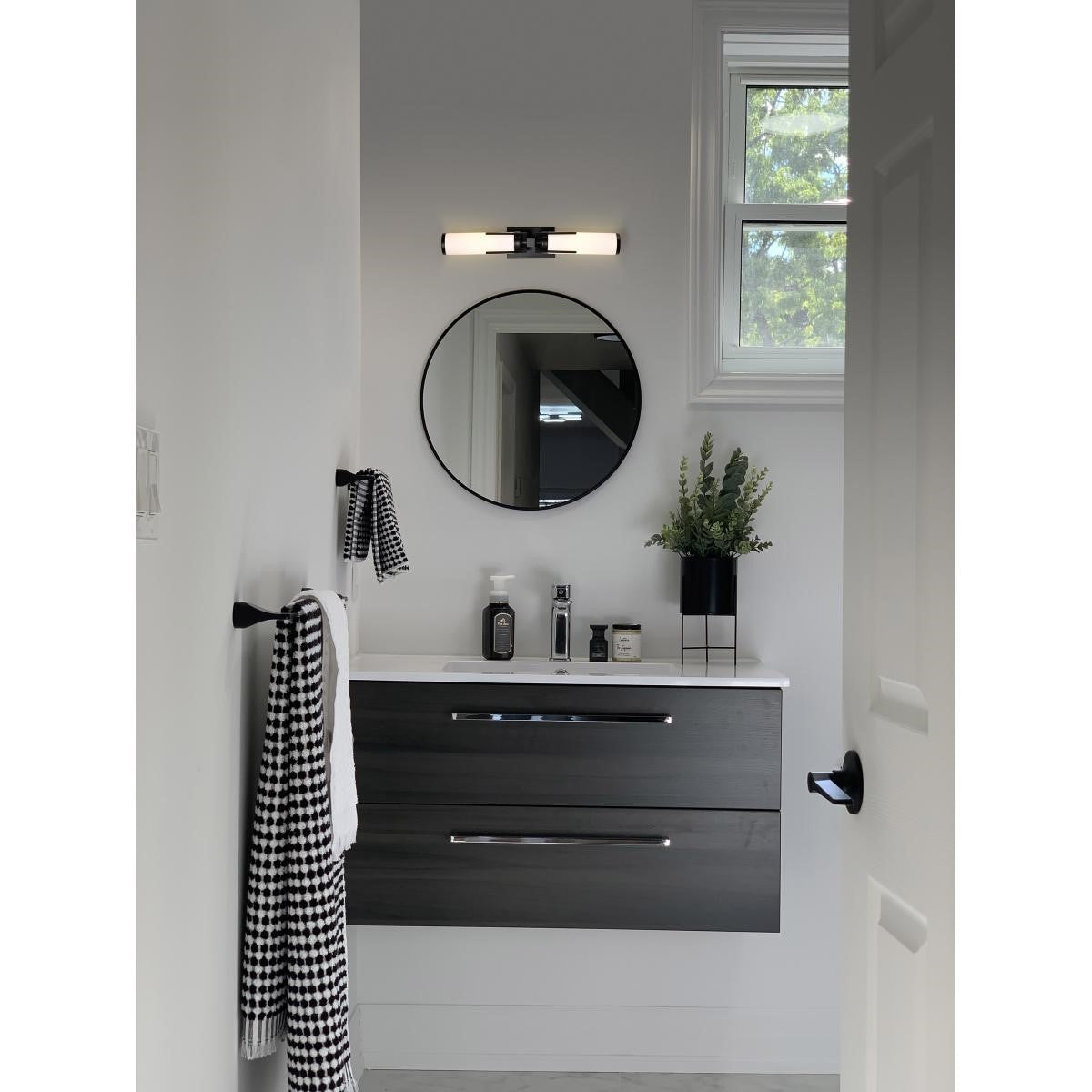 Roselle 24" Vanity Light, Matte Black Finish - Bees Lighting