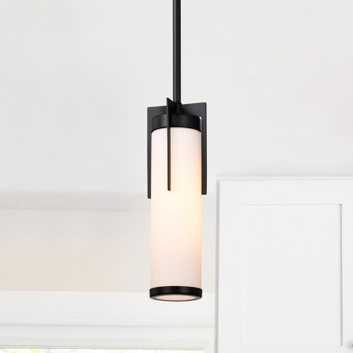 Roselle 11" Mini Pendant, Matte Black Finish - Bees Lighting