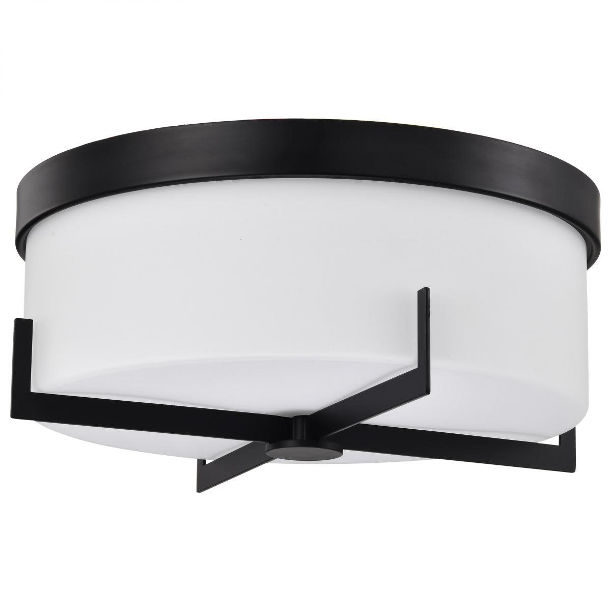 Roselle 15" Flush Mount, Matte Black Finish - Bees Lighting