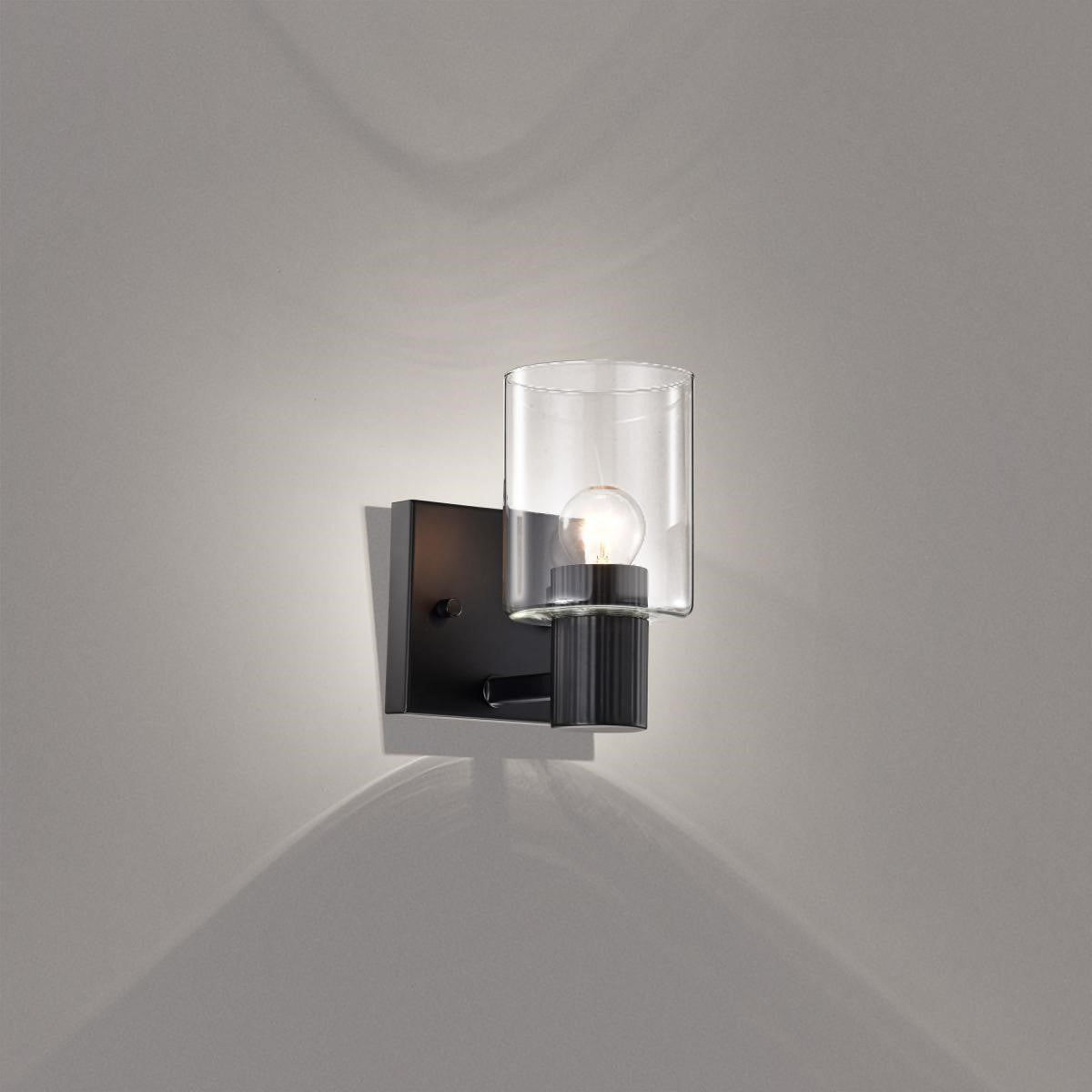 Clarksville 7" Bathroom Vanity Light, Matte Black Finish - Bees Lighting