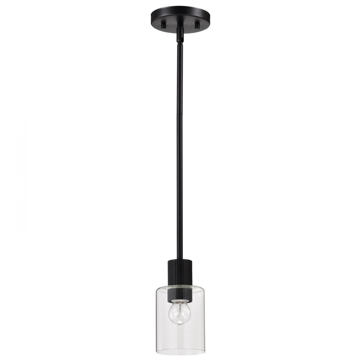 Clarksville 7" Pendant Light, Matte Black Finish - Bees Lighting